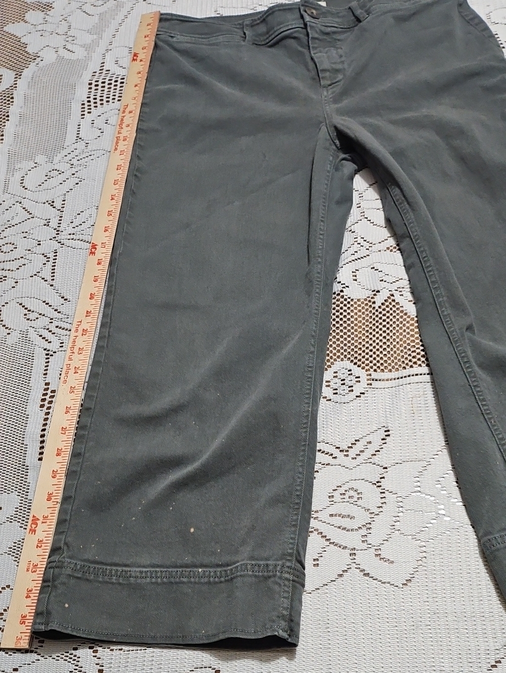 LOFT Gray Denim-Texture Pants - Picture 7 of 12